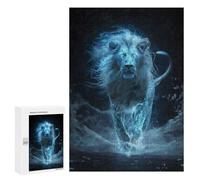 Adults Puzzles 300 PCS Jigsaws Celestial White Lion Puzzle for Adults Brain Teaser Game Analysis And Logic Parent-child Interaction 300 PCS