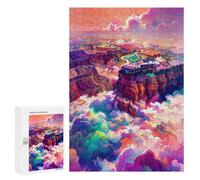 Adults Puzzles 300 PCS Jigsaws Cloud-Covered Canyon Jigsaw for Adults Toy Wall Decor Perfect Decoration Parent-child Interaction 300 PCS
