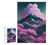 Adults Puzzles 300 PCS Jigsaws Cloud-Covered Mountain Serenity Jigsaw for Adults Toy Wall Decor Perfect Decoration Parent-child Interaction 300 PCS
