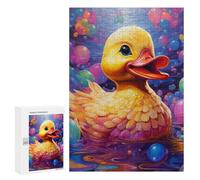 Adults Puzzles 300 PCS Jigsaws Colorful Duckling in Bubbles Jigsaw for Adults Toy Wall Decor Perfect Decoration Parent-child Interaction 300 PCS