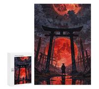 Adults Puzzles 300 PCS Jigsaws Crimson Vigil Puzzle for Adults Brain Teaser Game Analysis And Logic Parent-child Interaction 300 PCS