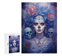 Adults Puzzles 300 PCS Jigsaws Day of The Dead Beauty-4 Jigsaw for Adults Toy Wall Decor Perfect Decoration Parent-child Interaction 300 PCS