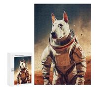 Adults Puzzles 300 PCS Jigsaws English Bull Terrier Mars Jigsaw Puzzle Fun Games But Fun And Humorous Unique Gifts for Birthday And Christmas 300 PCS