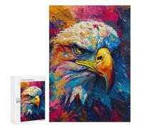Adults Puzzles 300 PCS Jigsaws Expressive Eagle Teenagers Puzzles Hands-on Game Hand Speed Race Parent-child Interaction 300 PCS