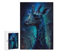 Adults Puzzles 300 PCS Jigsaws Fantasy Giraffe in Enchanted Forest Jigsaw for Adults Toy Wall Decor Perfect Decoration Parent-child Interaction 300 PCS