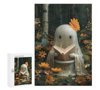 Adults Puzzles 300 PCS Jigsaws Ghost Sitting on Toilett Puzzle for Adults Brain Teaser Game Analysis And Logic Parent-child Interaction 300 PCS