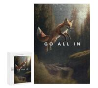 Adults Puzzles 300 PCS Jigsaws Go All In Motivation Puzzle for Adults Brain Teaser Game Analysis And Logic Parent-child Interaction 300 PCS