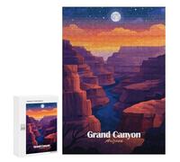 Adults Puzzles 300 PCS Jigsaws Grand Canyon Night Jigsaw Puzzle Brain Teaser Game A Work of Art Birthday And Unique Gifts 300 PCS
