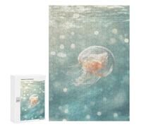 Adults Puzzles 300 PCS Jigsaws Jellyfish Underwater Teenagers Puzzles Hands-on Game Hand Speed Race Parent-child Interaction 300 PCS