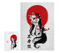 Adults Puzzles 300 PCS Jigsaws Kitsune Mask Puzzle for Adults Brain Teaser Game Analysis And Logic Parent-child Interaction 300 PCS