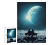 Adults Puzzles 300 PCS Jigsaws Lunar Serenity Puzzle for Adults Brain Teaser Game Analysis And Logic Parent-child Interaction 300 PCS