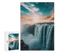 Adults Puzzles 300 PCS Jigsaws Majesty at Victoria Falls Teenagers Puzzles Hands-on Game Hand Speed Race Parent-child Interaction 300 PCS