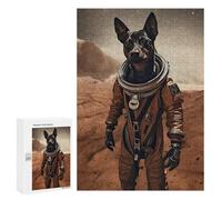 Adults Puzzles 300 PCS Jigsaws Miniature Pinscher On Mars Jigsaw Puzzle Fun Games But Fun And Humorous Unique Gifts for Birthday And Christmas 300 PCS