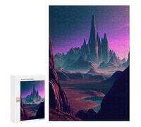 Adults Puzzles 300 PCS Jigsaws Red Lunar Hills Jigsaw for Adults Anti-Stress Toys But Fun And Humorous Parent-child Interaction 300 PCS