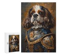 Adults Puzzles 300 PCS Jigsaws Royal Dog Armor Artwork Jigsaw Puzzles for Teenagers Precision Cutting Parent-child Interaction Beautiful Design Game 300 PCS