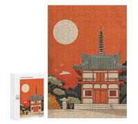 Adults Puzzles 300 PCS Jigsaws Shinto Temple Scenery Puzzle for Adults Toy Wall Decor Stress Reliever Difficult And Challenge 300 PCS