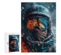 Adults Puzzles 300 PCS Jigsaws Snow Storm Skier Close Up Puzzle for Adults Brain Teaser Game Analysis And Logic Parent-child Interaction 300 PCS