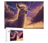Adults Puzzles 300 PCS Jigsaws Thundering Llama Storm-3 Jigsaw Puzzle Brain Teaser Game A Work of Art Birthday And Unique Gifts 300 PCS