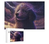 Adults Puzzles 300 PCS Jigsaws Thundering Poodle Nature's Fury Unleashed! Jigsaw Puzzle Brain Teaser Game A Work of Art Birthday And Unique Gifts 300 PCS