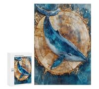 Adults Puzzles 300 PCS Jigsaws Whale Art Ocean Decor-3 Jigsaw Puzzles for Teenagers Precision Cutting Parent-child Interaction Beautiful Design Game 300 PCS