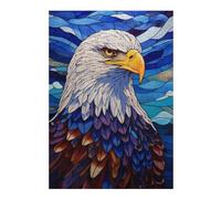 Adults Puzzles 38x26cm/1000pcs Jigsaws Bald Eagle Stained Glass Adult Jigsaw Puzzle DIY Toys But Fun And Humorous Parent-child Interaction 38x26cm/1000pcs