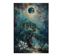 Adults Puzzles 38x26cm/1000pcs Jigsaws Mystical Tree Under A Glowing Moon Jigsaw for Adults DIY Toys Home Decoration Unique Gifts for Birthday And Christmas 38x26cm/1000pcs