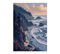 Adults Puzzles 38x26cm/1000pcs Jigsaws Pacific Cliffs Pixel Art Adult Jigsaw Puzzle DIY Toys But Fun And Humorous Parent-child Interaction 38x26cm/1000pcs