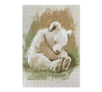 Adults Puzzles 38x26cm/1000pcs Jigsaws Sleeping Bear Cub Nursery Illustration Puzzle for Adults Family Games Staycation Kill Time for Is Ideal As A Gift 38x26cm/1000pcs