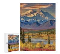 Adults Puzzles 500 PCS Jigsaws Alaska's Autumn Splendor Jigsaw Puzzles for Teenagers Precision Cutting Parent-child Interaction Beautiful Design Game 500 PCS