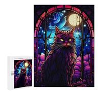 Adults Puzzles 500 PCS Jigsaws Anggora Cat Abstract Puzzle for Adults Toy Wall Decor Stress Reliever Difficult And Challenge 500 PCS