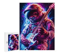 Adults Puzzles 500 PCS Jigsaws Astronaut Guitarist in Space -1 Jigsaw for Adults Toy Wall Decor Perfect Decoration Parent-child Interaction 500 PCS