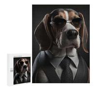 Adults Puzzles 500 PCS Jigsaws Beagle Mafia Boss Jigsaw Puzzle Fun Games But Fun And Humorous Unique Gifts for Birthday And Christmas 500 PCS