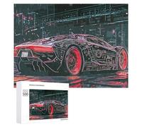 Adults Puzzles 500 PCS Jigsaws Black Car Jigsaw Puzzle Fun Games But Fun And Humorous Unique Gifts for Birthday And Christmas 500 PCS