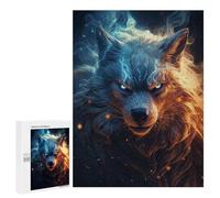 Adults Puzzles 500 PCS Jigsaws Cosmic Celestial Wolf Jigsaw for Adults Anti-Stress Toys But Fun And Humorous Parent-child Interaction 500 PCS