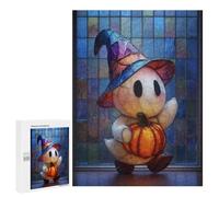 Adults Puzzles 500 PCS Jigsaws Cute Ghost with Pumpkin And Witch Hat Jigsaw for Adults Anti-Stress Toys But Fun And Humorous Parent-child Interaction 500 PCS