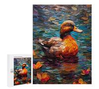 Adults Puzzles 500 PCS Jigsaws Duck Color Teenagers Puzzles Hands-on Game Hand Speed Race Parent-child Interaction 500 PCS
