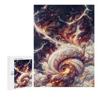 Adults Puzzles 500 PCS Jigsaws Electric Clouds Dance Jigsaw for Adults Toy Wall Decor Perfect Decoration Parent-child Interaction 500 PCS