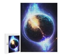 Adults Puzzles 500 PCS Jigsaws Electricity And Fire Globe Artwork Jigsaw for Adults Toy Wall Decor Perfect Decoration Parent-child Interaction 500 PCS
