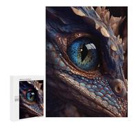Adults Puzzles 500 PCS Jigsaws Fantasy Dragon Blue Eye Puzzle for Adults Brain Teaser Game Analysis And Logic Parent-child Interaction 500 PCS