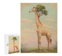 Adults Puzzles 500 PCS Jigsaws Fantasy Giraffe Animal Jigsaw for Adults Toy Wall Decor Perfect Decoration Parent-child Interaction 500 PCS