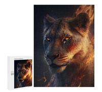Adults Puzzles 500 PCS Jigsaws Fire Lioness Jigsaw for Adults Anti-Stress Toys But Fun And Humorous Parent-child Interaction 500 PCS