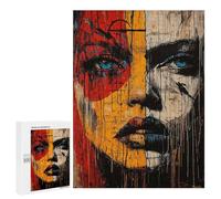 Adults Puzzles 500 PCS Jigsaws Fragmented Expression Neoexpressionist Portrait Adult Jigsaw Puzzle Family Games Stress Reliever Parent-child Interaction 500 PCS