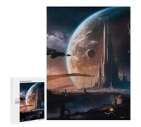 Adults Puzzles 500 PCS Jigsaws Galactic Citadel Puzzle for Adults Brain Teaser Game Analysis And Logic Parent-child Interaction 500 PCS