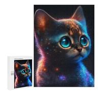 Adults Puzzles 500 PCS Jigsaws Galactic Kitten Portrait Jigsaw for Adults Anti-Stress Toys But Fun And Humorous Parent-child Interaction 500 PCS