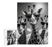 Adults Puzzles 500 PCS Jigsaws Giraffe Rap Cover Puzzle for Adults Brain Teaser Game Analysis And Logic Parent-child Interaction 500 PCS