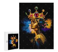 Adults Puzzles 500 PCS Jigsaws Golden Queen Portrait Puzzle for Adults Brain Teaser Game Analysis And Logic Parent-child Interaction 500 PCS