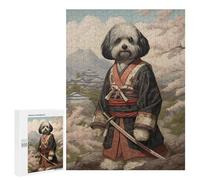 Adults Puzzles 500 PCS Jigsaws Havanese The Samurai Jigsaw Puzzle Family Games Enhance Memory Unique Gifts for Birthday And Christmas 500 PCS
