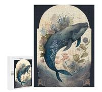 Adults Puzzles 500 PCS Jigsaws Innocent Whale Puzzle for Adults Toy Wall Decor Stress Reliever Difficult And Challenge 500 PCS