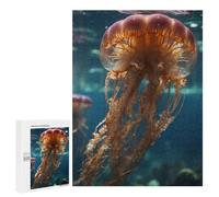 Adults Puzzles 500 PCS Jigsaws Jellyfish Underwater Puzzle for Adults Brain Teaser Game Analysis And Logic Parent-child Interaction 500 PCS