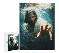 Adults Puzzles 500 PCS Jigsaws Jesus Help You Puzzle for Adults Brain Teaser Game Analysis And Logic Parent-child Interaction 500 PCS